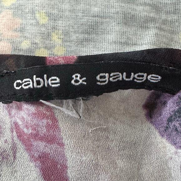 CABLE & GAUGE ABSTRACT EMBELLISHED SLEEVELESS BLOUSE IN PINK BLACK NWOT SIZE XL‎ - Picture 11 of 14